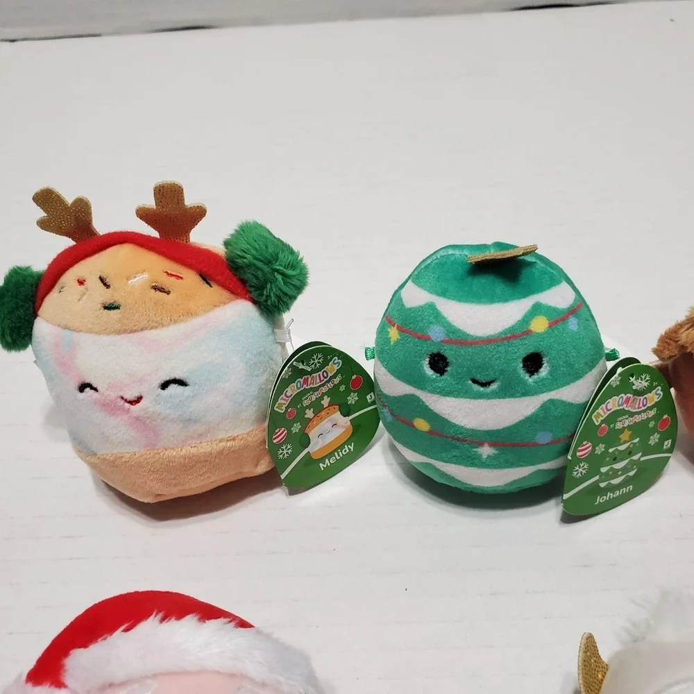 Squishmallows Holiday Christmas Plush Set: Melidy, Johann, Den, Nick, Nissa 2